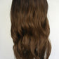 Peluca Ondulada Suave Sunkissed Ombre Castaña | Frente Duro 22"
