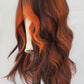 Peluca Naranja Rubio Ombré con Flequillo