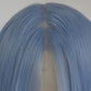 Peluca Larga y Lisa de Encaje Frontal Color Azul Cielo Pastel | 76 cm | Reserva