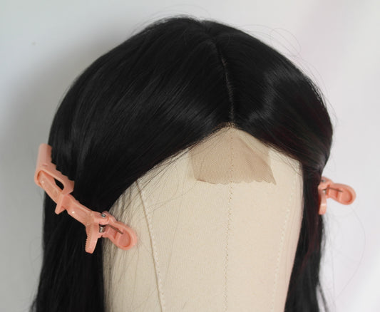 Peluca Soft Wave con centro de encaje negro